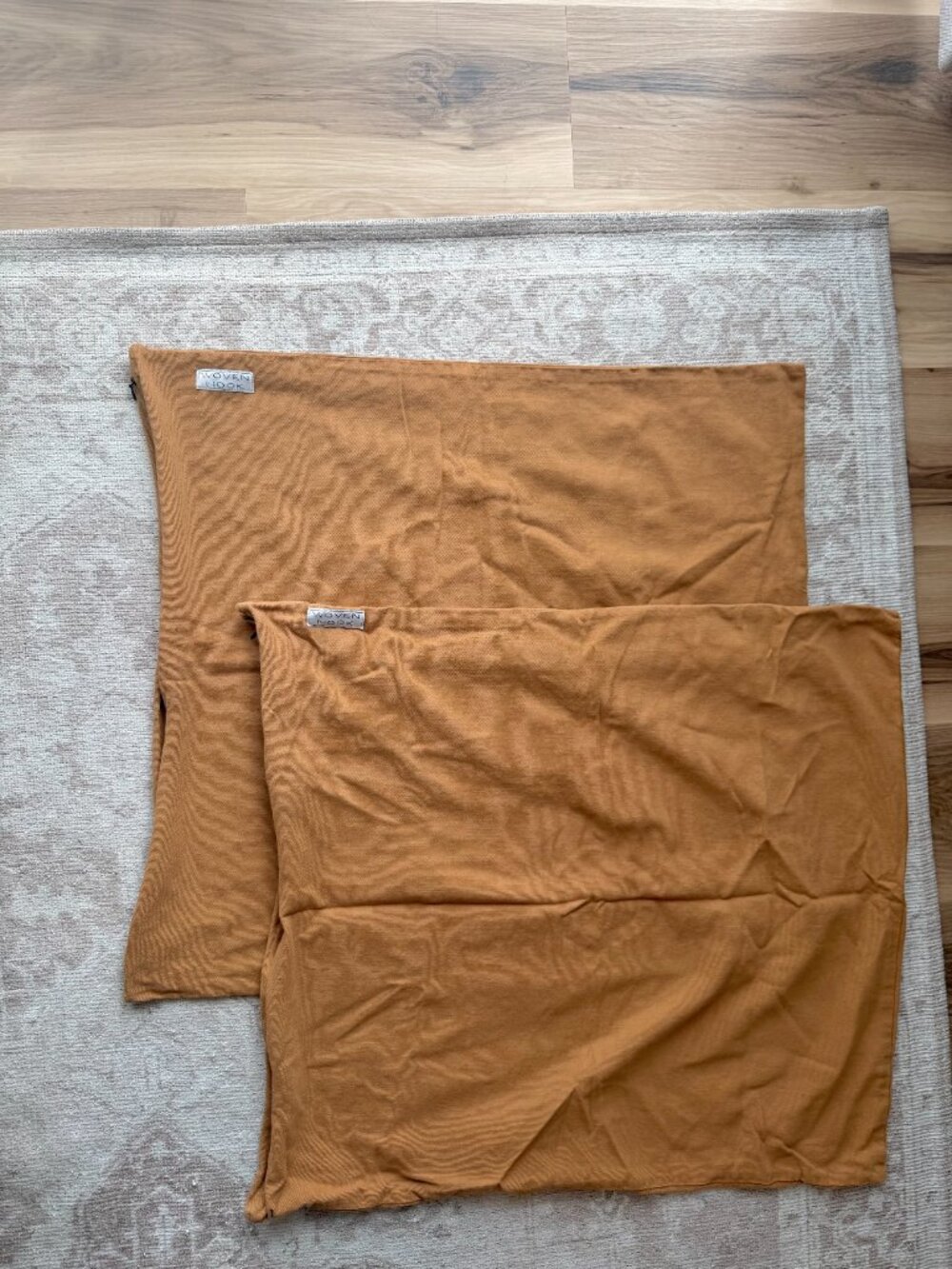 Woven Nook Euro Sham Pillow Covers 26x26  Terracotta - Set of 2